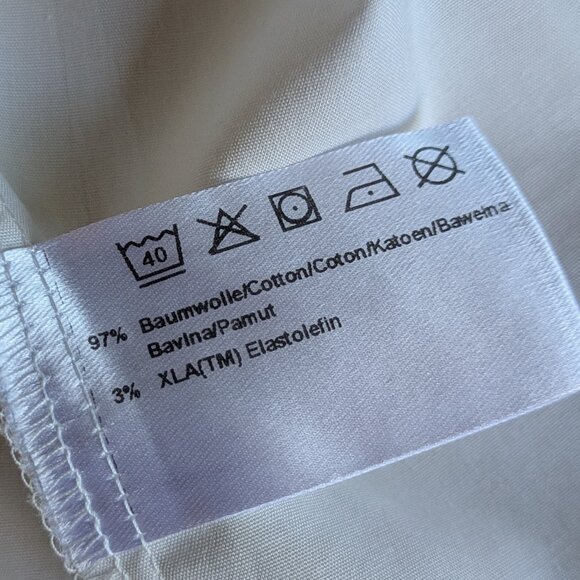 Olymp Level 5 Five business body fit beige dress shirt men 17.5/44 - Picture 8 of 11